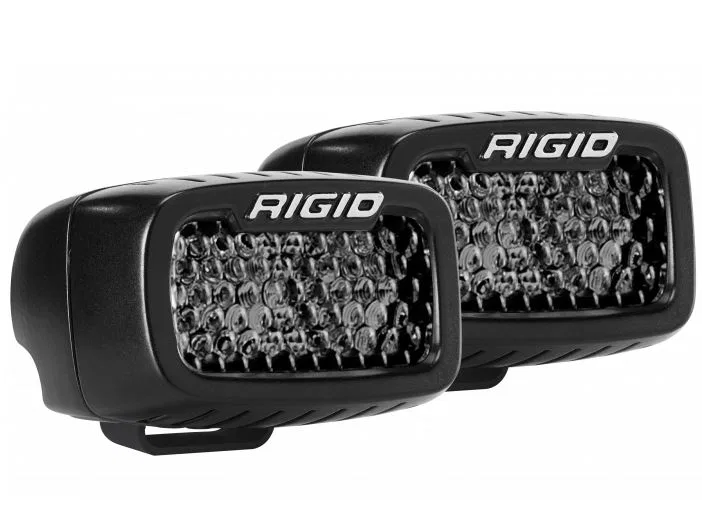 902513BLK – RIGID IND Driving/ Fog Light, LED Bulb Clear Bulbs 2 Inch x 3 Inch Rectangular 10 Watt Bulbs Amp Draw 0.7...